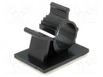 Self-adhesive cable holder, 7.9....10.3mm, polyamide, black