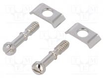 Set of screws for D-Sub, UNC 4-40, Screw length  15mm