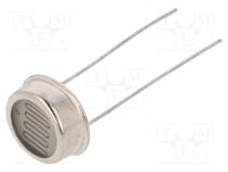 Photoresistor, 250mW, 8÷20k, 560nm, THT, 250VDC, ØLED  12mm