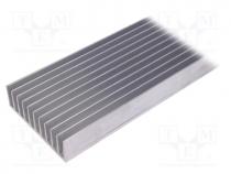 Heatsink  extruded, grilled, L  500mm, W  124mm, H  35mm, aluminium