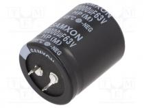 Capacitor  electrolytic, SNAP-IN, 10mF, 63VDC, Ø30x50mm, 20%