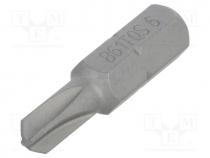 Screwdriver bit, Torq-Set®, TS6, Overall len  25mm