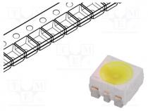 LED, SMD, 3528,PLCC6, white cold, 24.2÷37.8lm, 7.1÷14cd, 5600K