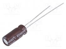 Capacitor  electrolytic, low ESR, THT, 1500uF, 25VDC, Ø12.5x25mm