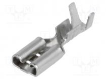 Terminal  flat, 4.8mm, 0.5mm, female, 0.5....1.25mm2, crimped, tinned