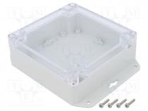 Enclosure  multipurpose, X  120mm, Y  120mm, Z  45mm, ZP, light grey