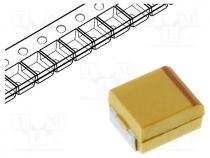 Capacitor  tantalum, low ESR, 220uF, 10VDC, SMD, D, 2917, 10%, 100m