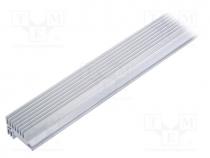 Heatsink  extruded, Y, natural, L  1000mm, W  30mm, H  45mm, aluminium