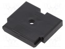 Holder, screw,push-in, Body  black, Mat  polypropylene, black