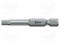 Screwdriver bit, Hex Plus key, HEX 3/16", Overall len  50mm