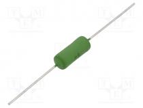 Resistor  wire-wound, THT, 10, 5W, 5%, 7.5x18mm, -50....250C, axial