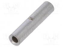 Tip  butt splice, 0.25....0.75mm2, crimped, for cable, non-insulated
