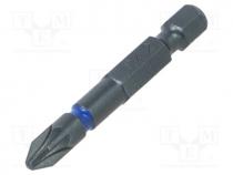 Screwdriver bit, Pozidriv®, PZ2, Overall len  50mm
