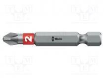Screwdriver bit, Phillips, PH2, Overall len  50mm, BiTorsion