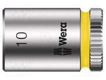 Socket, 6-angles,socket spanner, HEX 10mm, 1/4", 23mm, Zyklop