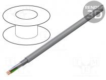 Wire, LiY-CY, 8x0.14mm2, shielded,tinned copper braid, PVC, grey