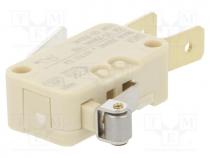 Microswitch SNAP ACTION, 16A/250VAC, with lever (with roller)