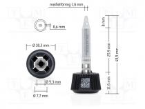 Tip, chisel, 1.6mm, longlife, for soldering station