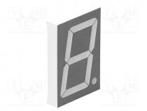 Display  LED, 7-segment, 56.9mm, 2.3", No.char  1, red, 255....440mcd
