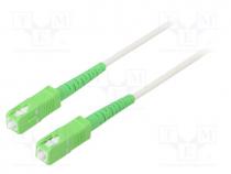 Fiber patch cord, OS2, SC/APC,both sides, 1m, LSZH, white