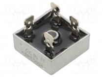 Bridge rectifier  single-phase, Urmax  400V, If  50A, Ifsm  500A