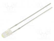 LED, 3mm, white cold, 8000....16500mcd, 36, 2.8....3.4V, No.of term  2