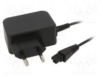 Power supply, 8.55....9.45VDC, plastic