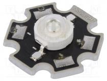 Power LED, STAR, blue, 130, 700mA, 455....475nm, Pmax  3W, 39.8....55lm