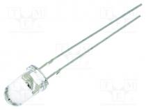 LED, 5mm, orange, 25000....30000mcd, 15, Front  convex, 1.8....2.6VDC