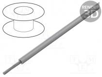 Wire, HELUTHERM® 145, 1x0.34mm2, stranded, Cu, grey, -55....145C