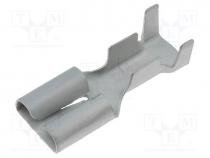 Terminal  flat, 6.3mm, 0.8mm, female, 2....3.5mm2, crimped, for cable
