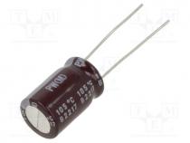 Capacitor  electrolytic, low ESR, THT, 220uF, 50VDC, Ø10x16mm, 20%