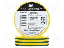 Tape  electrical insulating, W  19mm, L  20m, Thk  0.127mm, PVC film