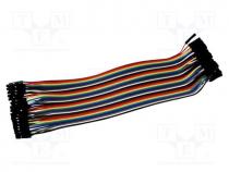 Connection cable, mix colours, 40pcs, 170mm, ribbon