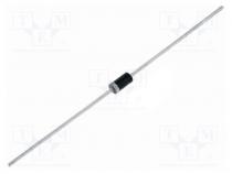 Diode  rectifying, THT, 600V, 1A, tape, Ifsm  30A, DO41, Ufmax  1.3V