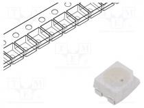 LED, RGB, SMD, 3528,PLCC4, 3.5x2.8x1.9mm, 120, 20mA, 70/90/90mW