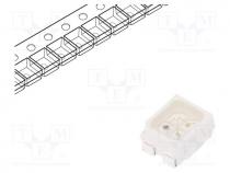 LED, RGB, SMD, 3528,PLCC4, 3.5x2.8x1.9mm, 120, 20mA, 120/110/110mW