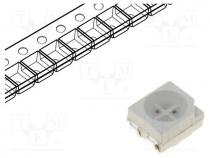 LED, RGB, SMD, 3528,PLCC4, 3.5x2.8x1.9mm, 120, 20mA