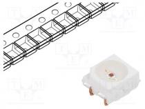 LED, red, SMD, 3528,PLCC4, 560....1400mcd, 3.5x2.8x1.9mm, 120, 50mA
