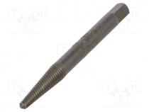 Screw extractor, Ø  3.1÷3.5mm, L  65mm, Tipwidth  3.7mm
