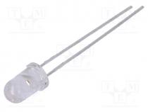 LED, red, 5mm, 290÷600mcd, 15, Front  convex, 1.8÷2.2VDC