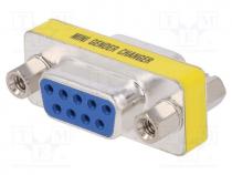 Adapter, D-Sub 9pin socket,both sides, connection 1  1