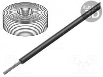 Wire, SiFF, 1x2.5mm2, stranded, Cu, silicone, black, -60÷180C, 500V