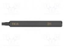Screwdriver bit, Torx®, TX15, Kind  impact, Overall len  70mm