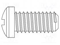 Screw, M4x6, 0.7, Head  cheese head, Phillips, polyamide, ISO 7045