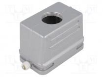 Enclosure for connectors  HDC, size E10, for cable, for latch