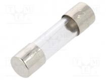 Fuse  fuse, 500mA, 250VAC, medium time-lag, cylindrical,glass