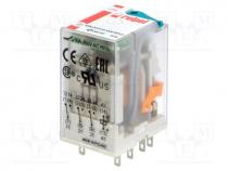 Relay  electromagnetic, 3PDT, Ucoil  24VDC, Icontacts max  20A