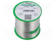 Tin, lead free, Sn99Ag0,3Cu0,7, 1.5mm, 500g, reel, 216÷227C, 3%
