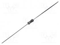 Resistor  metal film, THT, 180, 0.6W, 1%, Ø0.55x28mm, Ø2.4x6.3mm